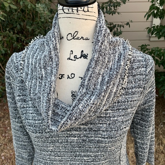 Robbie Bee Petite Black / White Cowl Neck Dress S - Picture 2 of 15